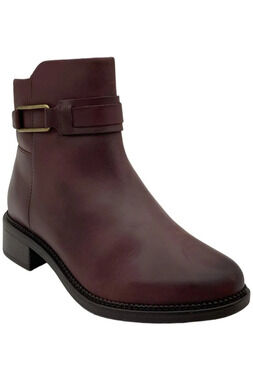 Clarks Women's Maye Bella Leather Ankle Boots Bordeaux - Medium